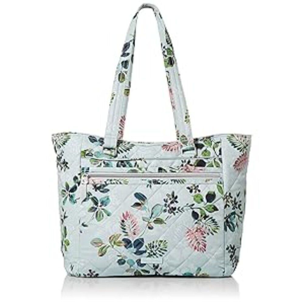 Vera Bradley Performance Twill Work Tote Bag - Seawater Blooms NWT
